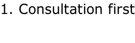 1. Consultation first